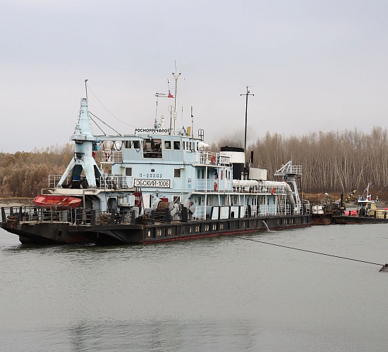 Росводоканал Барнаул углубляет дно реки в районе городских водозаборов